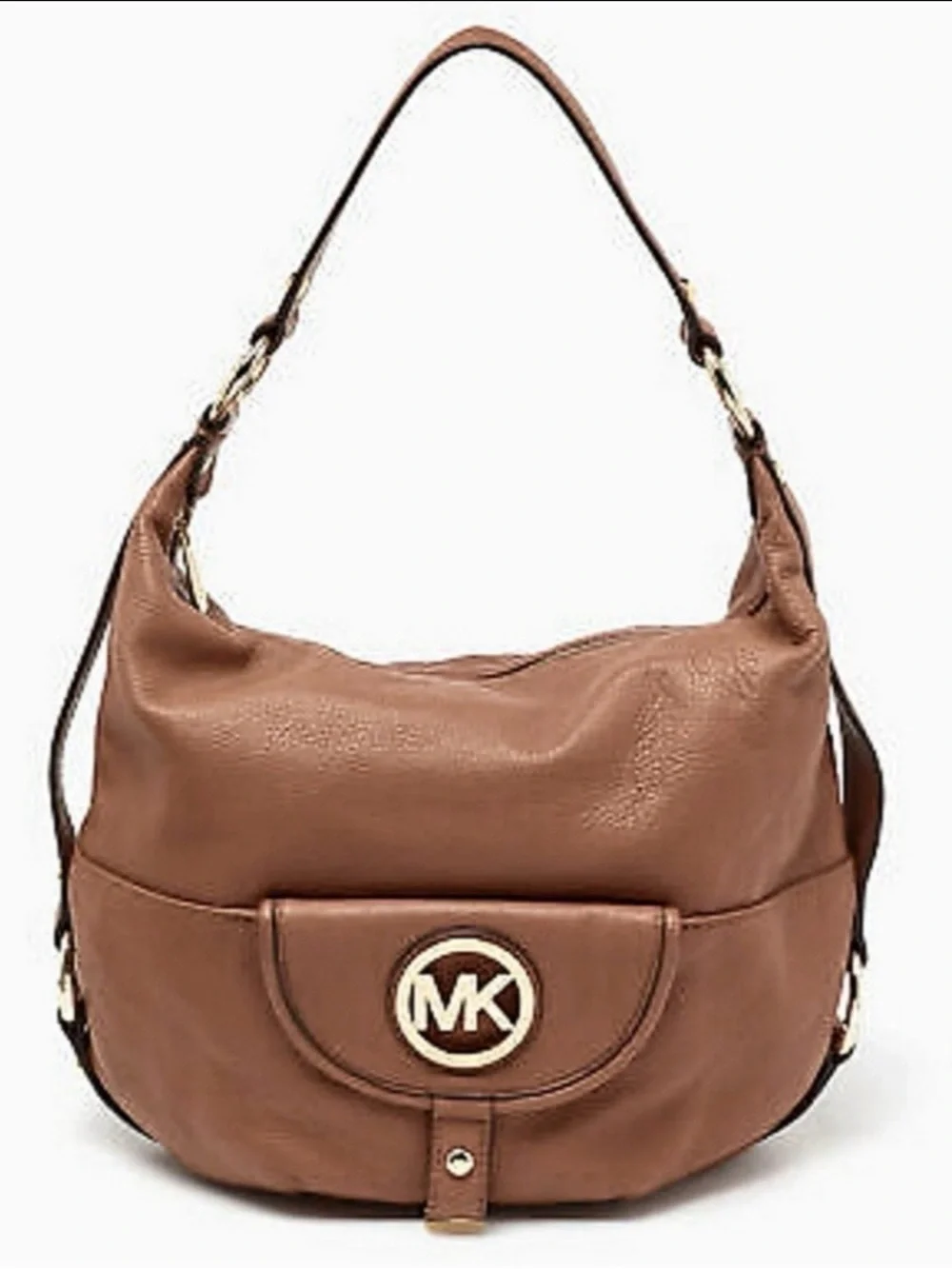 Michael Kors Fulton Hobo in brown pebble leather